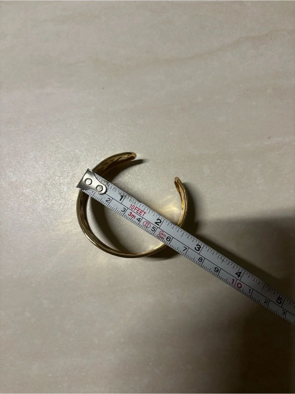 Gold Hammered Cuff Bracelet - Women's Jewelry
